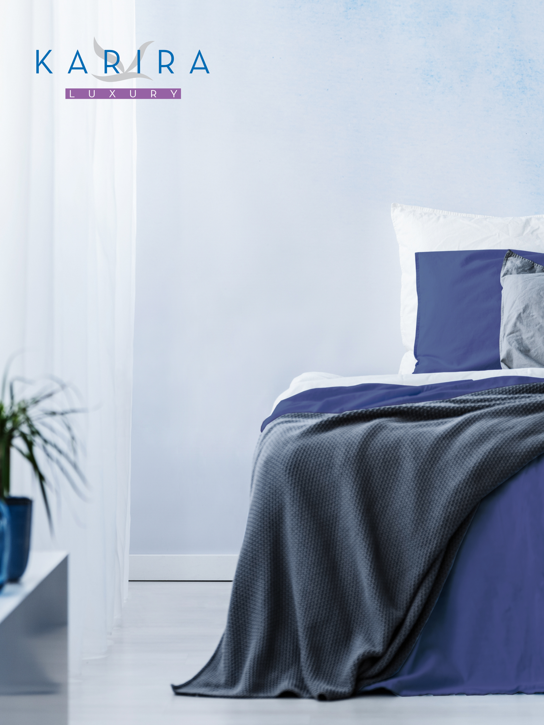 karira luxury royal blue bedroom suite
